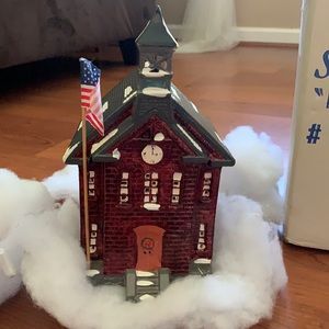 Dept 56 Snow Village New School House Good Condition.